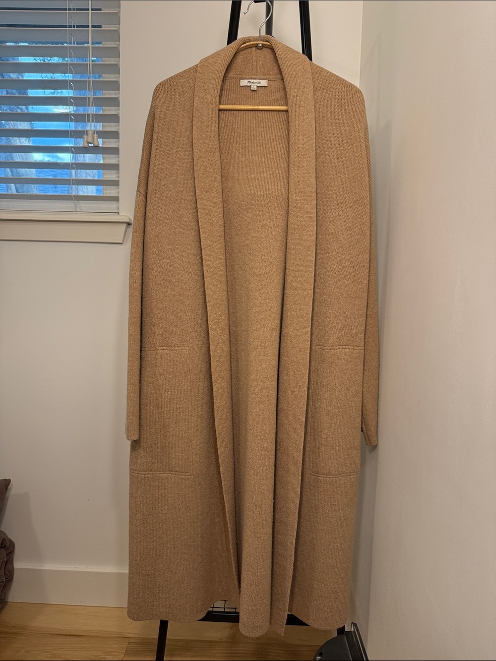 Madewell 100% Merino Wool Camel Knit Coat